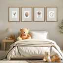 Sports Wall Art Decor Toddler Boys Room Canvas Prints Vintage Sports Nursery Wall Decor Kids Poster Football Baseball Pictures Basketball Golf Painting Artwork for Bedroom 8x10x4 Inch Wood Framed