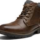 Vostey Men's Boots Boots for Men Casual Boots Motorcycle Combat Ankle Dress Boots Mens (11, Brown 8079)