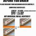 36 Inch Baseboard Heater Cover, Galvanized Steel, Teak Finish