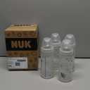 NUK Smooth Flow Anti Colic Baby Bottle, 10 oz, 4 Pack, Elephant