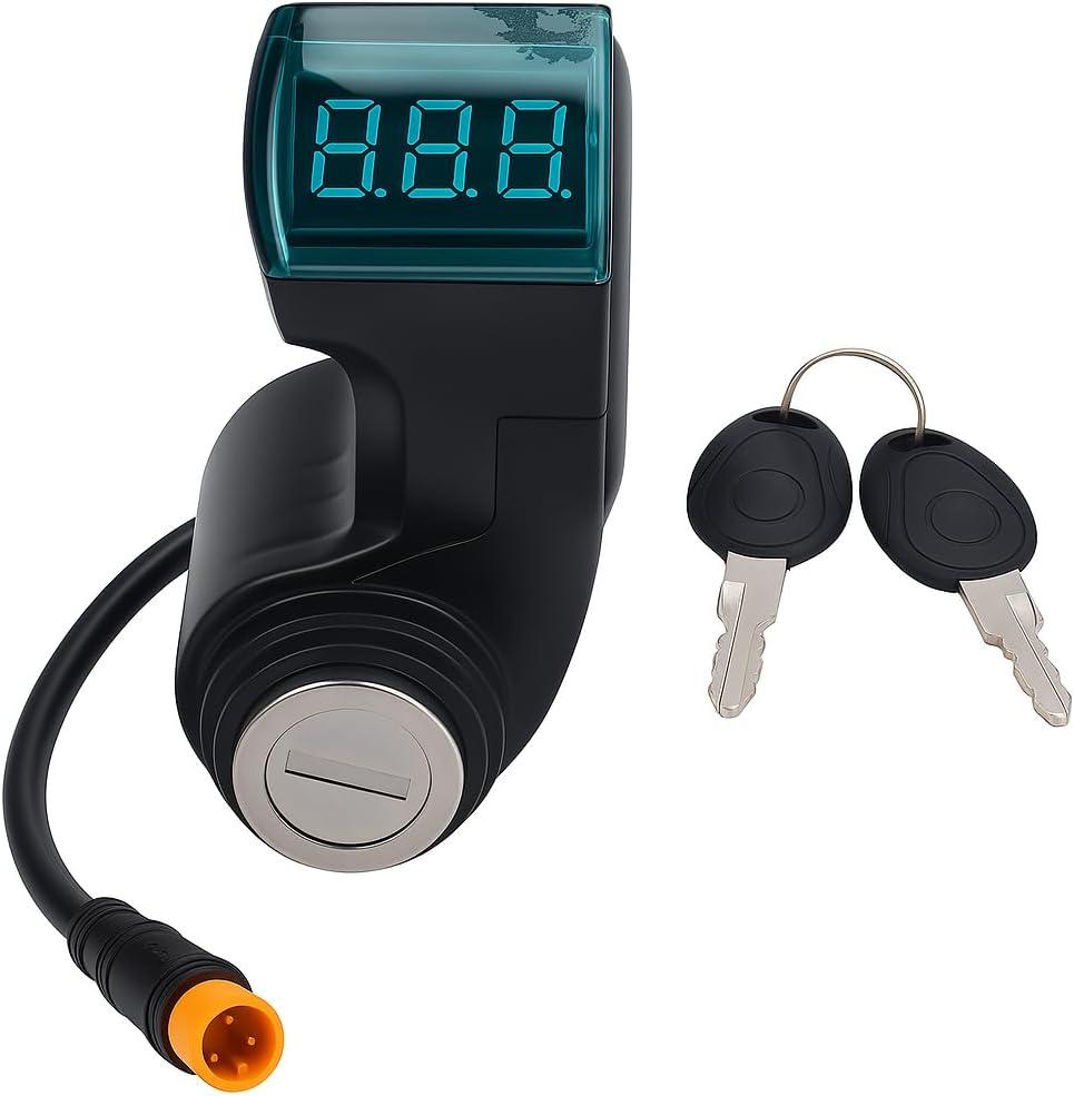 Alomejor Electric Scooter Handle Switch Lock with Display Screen Replacement with 2 Keys Excellent ABS for M5 Electric Scooters,1 Pack