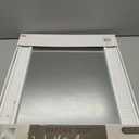 Rattan Trim Wall Mirror, 18' x1.25' x 23.75' , White