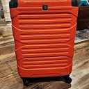 Expandable Carry On Luggage, 20 Inch Hard Shell Travel Suitcase,Rolling Lightweight Suitcases with Wheels TSA Lock (Orange)