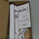 Sliding Glass Door Handle Set with Lock Aluminum Handle, Fits 6-5/8 in. Hole Spacing (White)