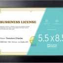 LaVie Home 5.5 x 8.5 Picture Frame Black, 8.5 x 5.5 Business License Frame, Certificate Frames Fit Diploma, Document and Tax Certificate Self Standing with Wall Hangers1 Pack