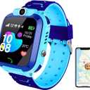 2G Kids GPS Watch, Waterproof Smart Tracker for Boys Girls Ages 3-12 - 2-Way Calling, SOS Button, No Games, 7-Day Battery, Birthday Gift (Blue)