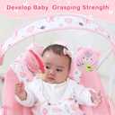 Baby Swing for Baby Girl,Newborn Swing with Music,5 Speed Levels,Timing Setting,Soft Cushion,Pink Foldable Infant Swing for Indoor Outdoor Use 0-9 Months