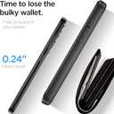 for Samsung Galaxy S25 Plus/S25+ Wallet Case with Card Holder, 2X Screen Protector Dual Layer Heavy Duty Protective Hidden Card Slot Slim Case for Galaxy S25 Plus 6.7" 2025 (Black)