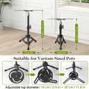 AZEAM 2 Pcs Adjustable Plant Risers for Inside Pots, 10-15" Rise Upgraded Planter Inserts, Metal Plant Lifters Fillers for Tall Square Round Taper Flower Pots Indoor Outdoor (4-12" Top& 6-9" Base)