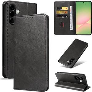 for Samsung Galaxy A56 Wallet Case | Premium Nappa Leather [RFID Blocking] | Wallet Case with Card Slots & Magnetic Clasp | Balanced Stand Flip Case | Wallet Phone Cases (Nappa Black)