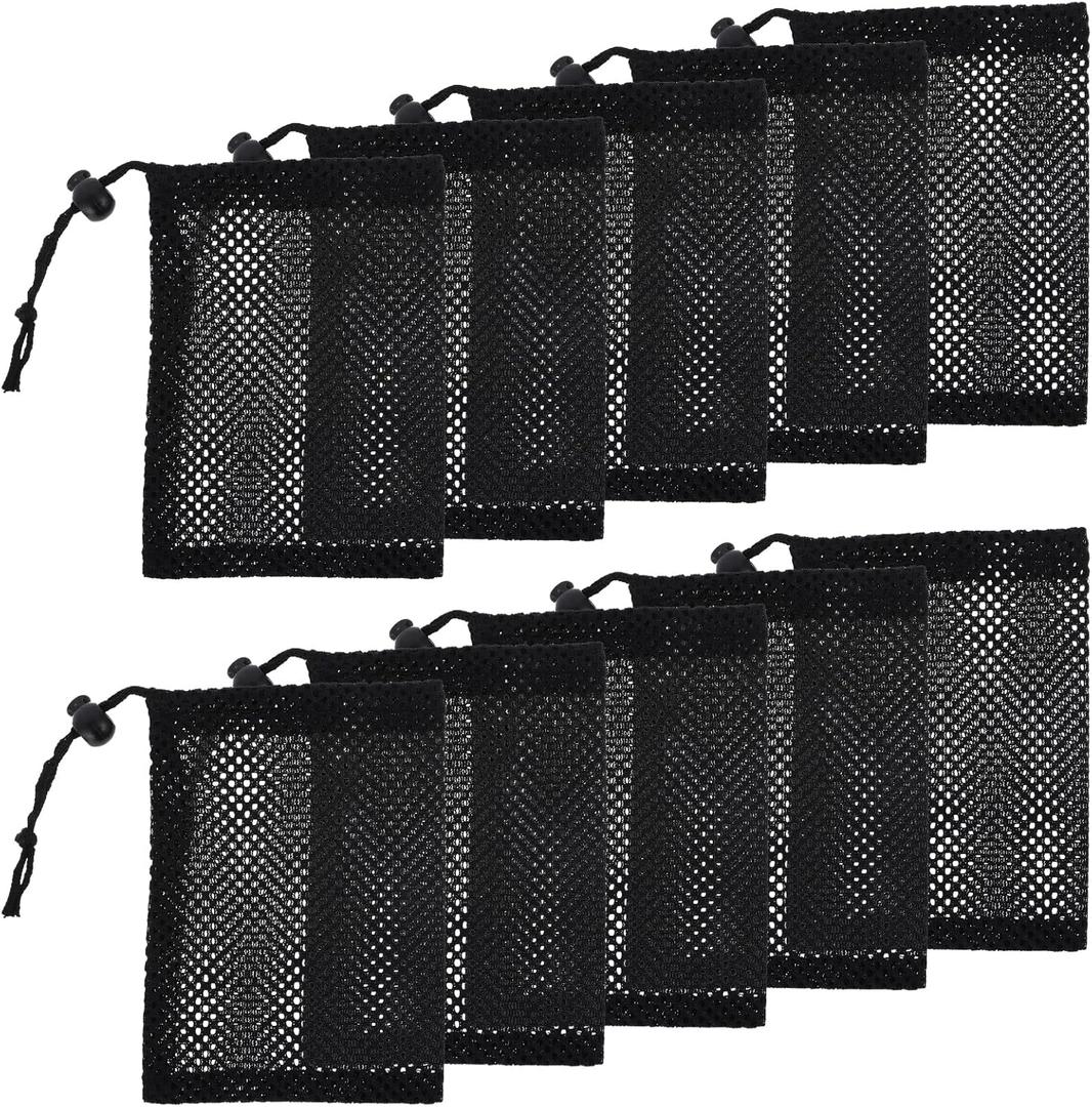 10 Pack Small Mesh Bags, Portable Nylon Mesh Storage Bags for Travel Stuff Organizing, 6 X 4inch