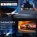 Magcubic Mini Projector with WiFi and Bluetooth, 4K Support Smart Portable Projector, Small Proyector with 200ANSl & AutoKeystone, 180 Rotation HY300Pro Video Proyector for Bedroom, Movie, Outdoor