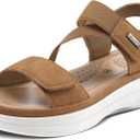 mysoft Women's Summer Walking Sandals Air Cushion Support Platform Ankle Strap Shoes Comfortable Casual Wedge Sandals, Size 7.5 Wide
