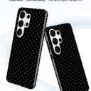 Aitipy Compatible with MagSafe Polka Dot Phone Case for Samsung Galaxy S23 Ultra, Cute Aesthetic Polka Dot Magnetic Soft TPU and Hard PC Protective Phone Cover for Women Girls - Black
