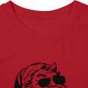 BANGELY Womens Christmas HoHo Sweatshirt Ugly Santa Hohos Long Sleeve Shirts Funny Santa Graphic Tee Casual Pullover Top (Red)