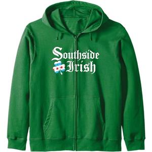 South Side Irish Chicago Southside Funny St Patricks Day Pullover Hoodie, Size Medium