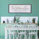 Surfapans Dining Room Wall Decor The Gathering Place Sign 40"x15" Family Gather Vintage Wood Framed Rustic Farmhouse Simple And Rustic for Friends Reunions Large Horizontal Hanging Art (Black)