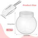 Umigy 2 Sets Plastic Candy Jars with Lids and Candy Scoops 84.5 oz Clear Candy Containers Candy Buffet Containers Set Plastic Cookie Jars for Kitchen Counter Decorative Party Table Buffet Display, 7.87 x 2.36 x 1.38 inches