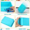 Hoteam 18 Pcs Flat Storage Organizer Bins Letter Size Paper Tray Classroom Storage Plastic Art Trays Classroom Pencil Organizer Baskets for School Office Teacher Book Organization(Light Blue)