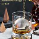 JBHO Hand Blown Crystal Double Old Fashioned Cocktail, Solid Whiskey Glasses, Rocks Glasses, Lowball Glasses - 12 Ounce - set of 2 - Perfect Size for Oversized Ice Cubes