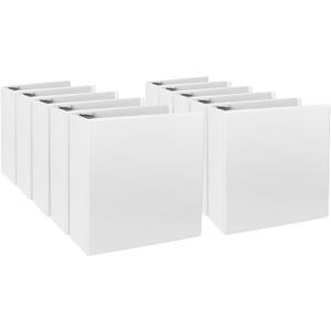 3-Inch 3 Ring Binder, Standard 3" Round Ring Binder Fit Letter Size Paper, Presentation View Binders, White, 10-Pack