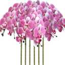 FagusHome 32 Inch Artificial Phalaenopsis Flowers 6 Pcs Artificial Orchid Flowers Stem Plants for Home Dcor (Pink)
