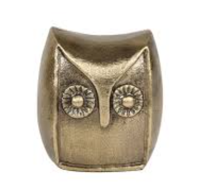 HD Design Aluminum Owl-Gold 12x13