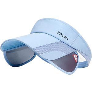 Summer Sun Visor Hat - Women Adjustable Golf Cap with Retractable Brim, UV Protection Beach/Tennis Sport Hat (7, Blue)