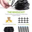 HIRALIY 50ft Drip Irrigation Kit Plant Watering System 8x5mm Blank Distribution Tubing DIY Automatic Irrigation Equipment Set for Garden Greenhouse Flower Bed Patio Lawn