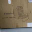 Yestomo Backpack Beach Chair for Adults, Folding Beach Chair with 4 Positions, Heavy Duty Chair with Large Cooler Pouch Support to 350LBS (Stripes_Blue&Cyan&Yellow), 12.6" x 20.5" x 26.5"
