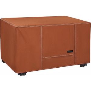 NettyPro Fire Pit Cover Rectangular Waterproof Outdoor Firepit Cover for Gas Propane Fire Pit Table Rectangle, 52 x 34 x 24 inch, Brown