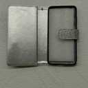 Varikke for Galaxy S24 Wallet Case Detachable with Card Holder for Women, Fashion PU Glitter Leather Strap Magnetic Flip Wallet Removable Phone Case Cover for Samsung Galaxy S24 5G 6.2", Silver