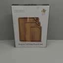 Cutting Boards for Kitchen (Set of 3) Beeswax Finished Acacia Wood Cutting Board, Mineral Oil Free Wooden Cutting Boards non Toxic with Juice Groove, Non-Slip Feet, Charcuterie Boards