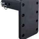 Pintle Hitch Mount 2-Inch, Upgrade 10000 lbs Adjustable Pintle Hitch Plate for 2 Inch Receivers Pintle Hook