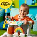 Bright Starts Learn-to-Sit Baby Floor Seat, 2-Positions Grow with Infant, Portable Baby Chair, Includes Sensory Toys, Unisex, 4-12 Months, Playful Paradise