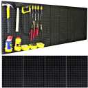 WallPeg Pegboard Kit - 4 Each 24"x16" Peg Board Panels - Made in USA - Mounted Size is 64" x 24" Pegboards Wall Organizer for Walls Home, Garage Tool Storage, Office Organization, Kitchen, Craft Room