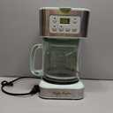 Taylor Swoden 12-Cup Programmable Coffee Maker, Regular & Strong Brew Drip Coffee Machine for Home and Office, Glass Carafe, Pause & Serve, Auto Shut Off, Green & Stainless Steel