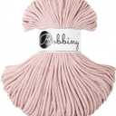 Bobbiny Junior 3mm Braided Macrame Cord (Pastel Pink) 108yds/330ft