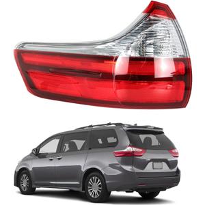 Rear Left Tail Light Brake Lamp Assembly Replacement for Sienna Base/L/LE/XLE/Limited 2015-2020 Outer Driver Side