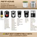 RETHONE K Cup Reusable Coffee Pods, Stainless Steel Reusable K Cups Coffee Filter Compatible with Keurig 1.0 & 2.0 Coffee Makers BPA-Free Refillable Coffee Filters (4 Pack)