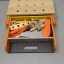 KIDWILL Wooden Tool Bench for Kids, 54-Piece Kids Tool Set with 2-in-1 Workbench & Take-Along Tool Kit, STEM Educational Toy Tools for Kids Ages 3 4 5 6 7 8 Years Old, Boy Toys