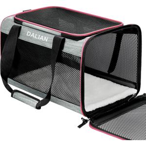 DALIAN Cat,Dog Soft-Sided Carriers,Cat Carrier Airline Approved Pet Carrier,Dog Carrier Soft-Sided Pet Travel Carrier Maximum Pet Weight 18 Pounds