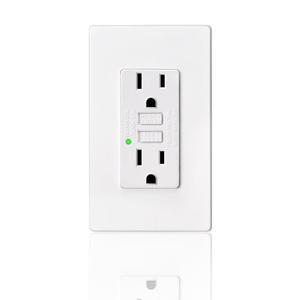 GFCI Outlet 15 amp GFI Electrical Outlet 15 amp White Non Tamper Resistant 15amp GFCI Outlet Outdoor GFCI 15 amp Outlet Electrical Outlet GFCI Receptacle Outlet UL Listed with LED Indicator, 1 Pack