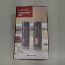 CIRCLE JOY Electric Salt and Pepper Grinder Set Top-Refill Automatic Salt and Pepper Mill Grinder, Battery Operated Adjustable Coarseness, Easy Filling Upgraded Larger Capacity with Led Light