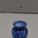 Marble Finish Keepsake Sharing Urn  Mini Metal Cremation Urn for Human or Pet Ashes  Small Memorial Token Urn with Velvet Bag & Funnel  A Perfect Tribute & Gift for Families (Exotic Blue)