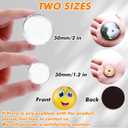 Aertiavty 200 Pcs Fridge Magnets Making Kit, 2 Inch Glass Magnets for Refrigerator, Locker, Whiteboard, Office, Kitchen, Decorative Magnet (100 Round Magnet+100 Glass+Clear Adhesive Dots)