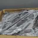 HOUSE DAY Grey Plastic Hangers 50 Pack, Slim Space Saving, Non Slip Hangers with Rubber Pads, Sturdy Heavy Duty Coat Hanger for Closet, S-Shaped Clothes Hanger for Shirt, Suit, Pant, Skirt (Light Grey + Dark Grey)