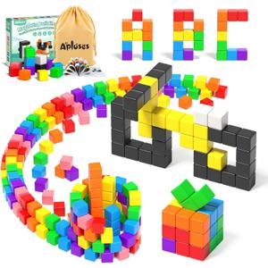 54 PCS Magnetic Blocks, Magnetic Building Blocks for Toddlers 3+, Montessori Toys, Magnet Cubes, Preschool STEM Educational Sensory Magnet Toys for Kids Ages 3-5 Year Old Boys and Girls