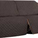 Easy-Going Oversized Loveseat Recliner Cover, Reversible Couch Cover for Double Recliner, Split Sofa Cover for Each Seat with Elastic Straps for Dogs, Pets(Oversized 2 Seater, Chocolate/Beige)