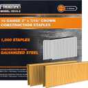 Freeman 16-Gauge Medium Crown Construction Staples | 2" | Glue Collated | Galvanized Steel | 1000 Count | Indoor and Outdoor | Sheathing, Roof Decking, Subfloors and Heavy-Duty Stapling | CS16-2